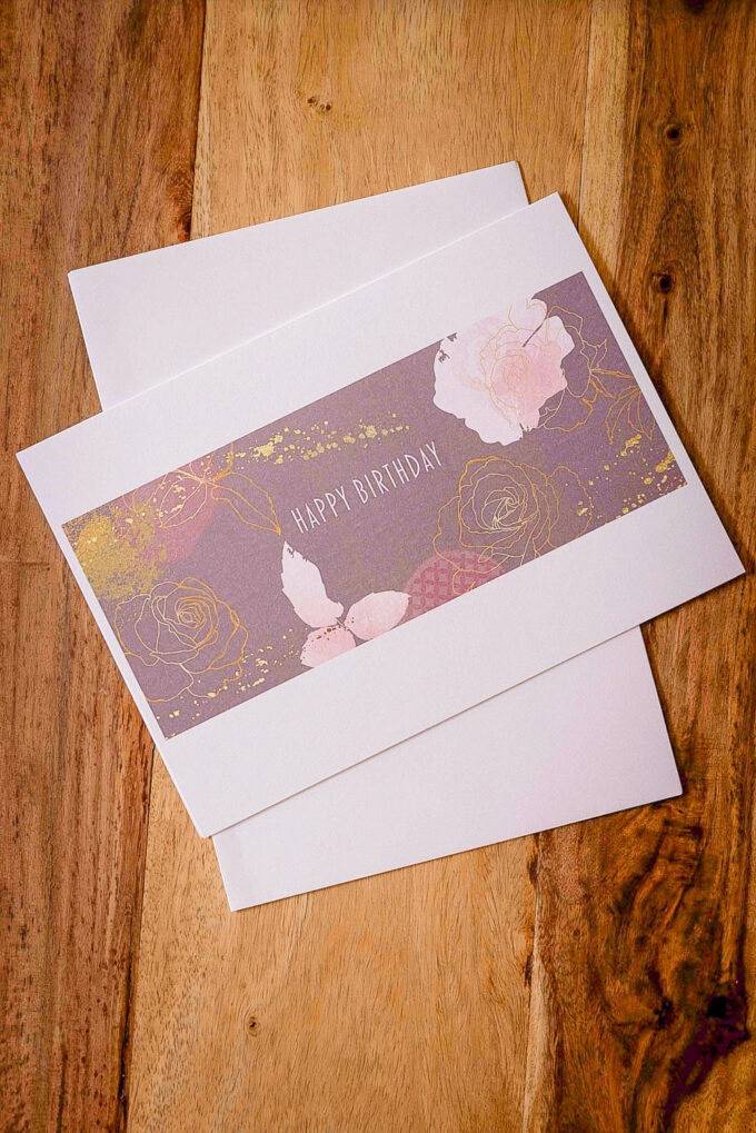 Geburtstagskarte «Fliegende Blumen»