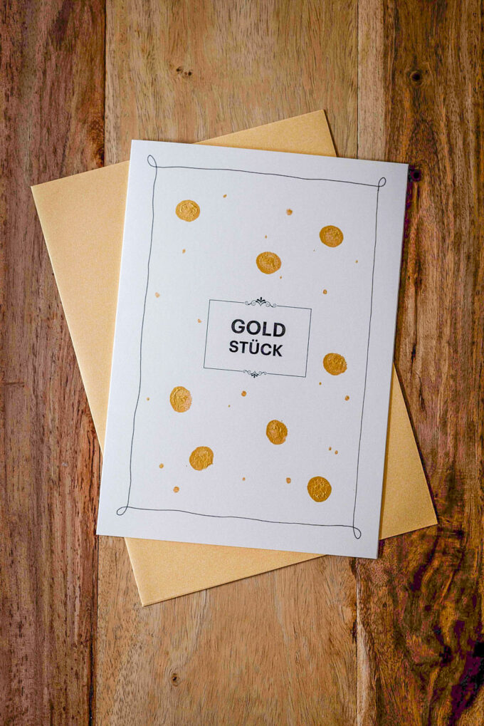 Kunstkarte "Goldstück"