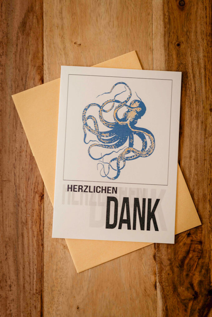Dankeskarte "Krake"