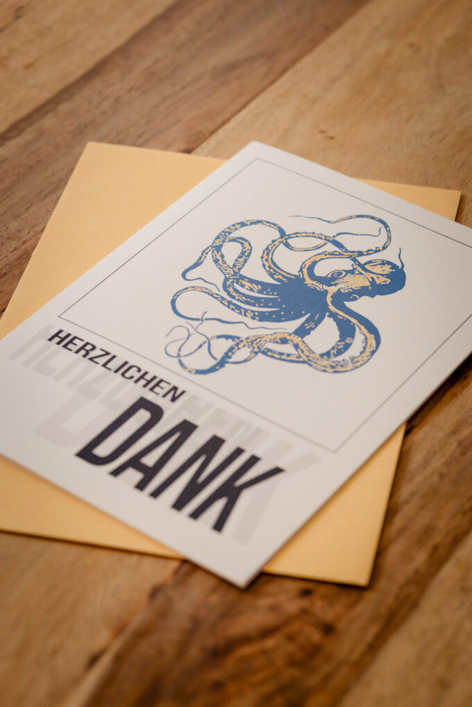 Dankeskarte "Krake" – Bild 3