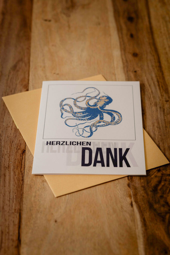 Dankeskarte "Krake" – Bild 2