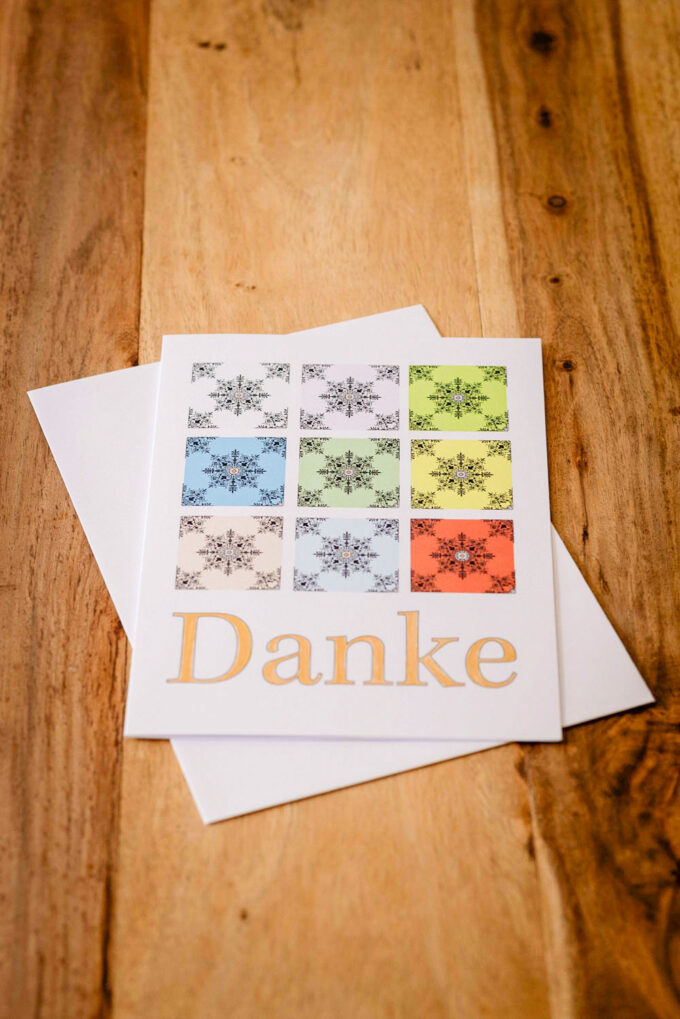 Dankeskarte «Neun Muster» – Bild 2