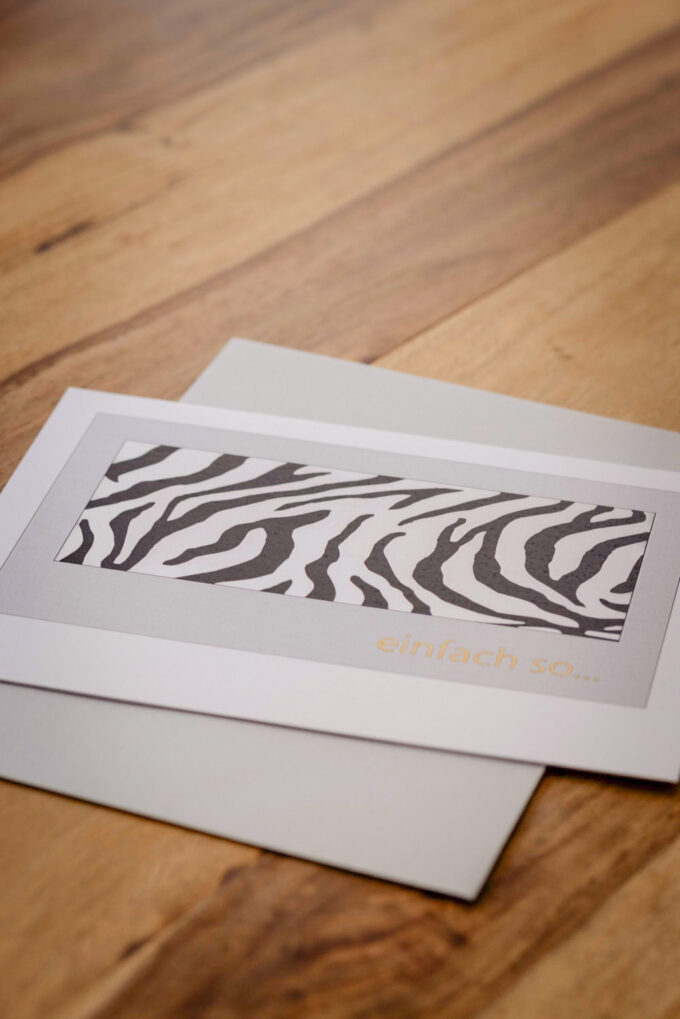 Kunstkarte "Zebra" – Bild 3