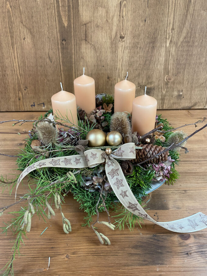 Adventskranz mit 4 Kerzen – Bild 2