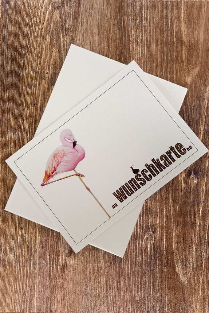 Gutscheinkarte «Flamingo»