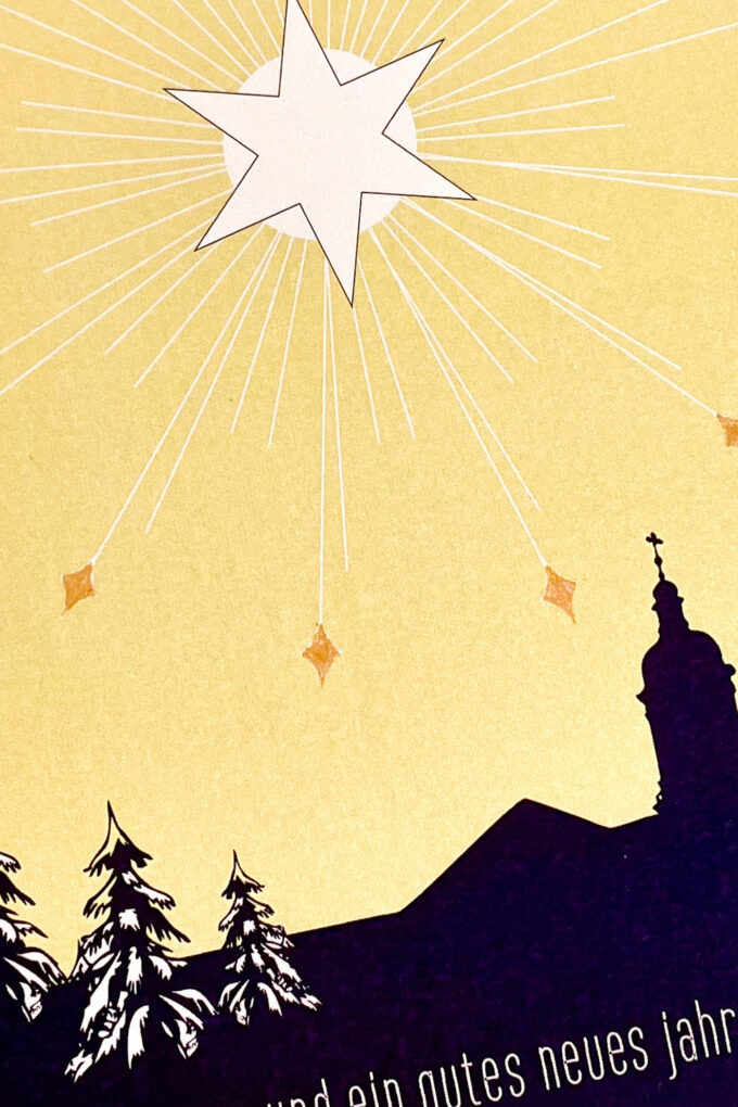 Weihnachtskarte «Tannenbäume unter Sternen» – Bild 2