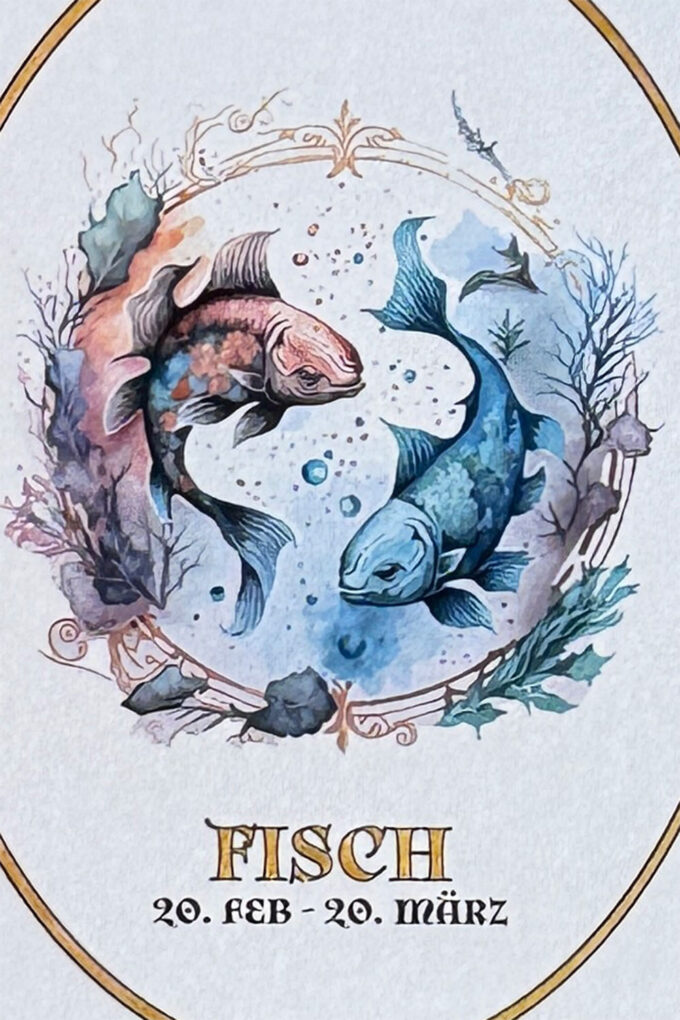 Sternzeichenkarte Fisch – Bild 2