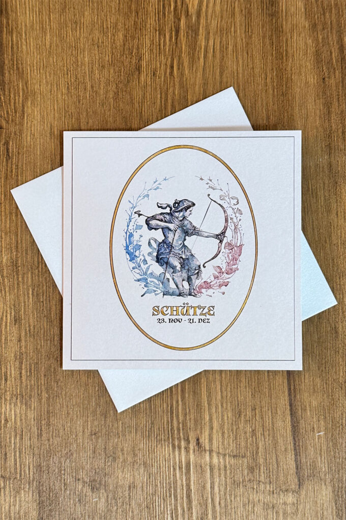 Sternzeichenkarte Schütze