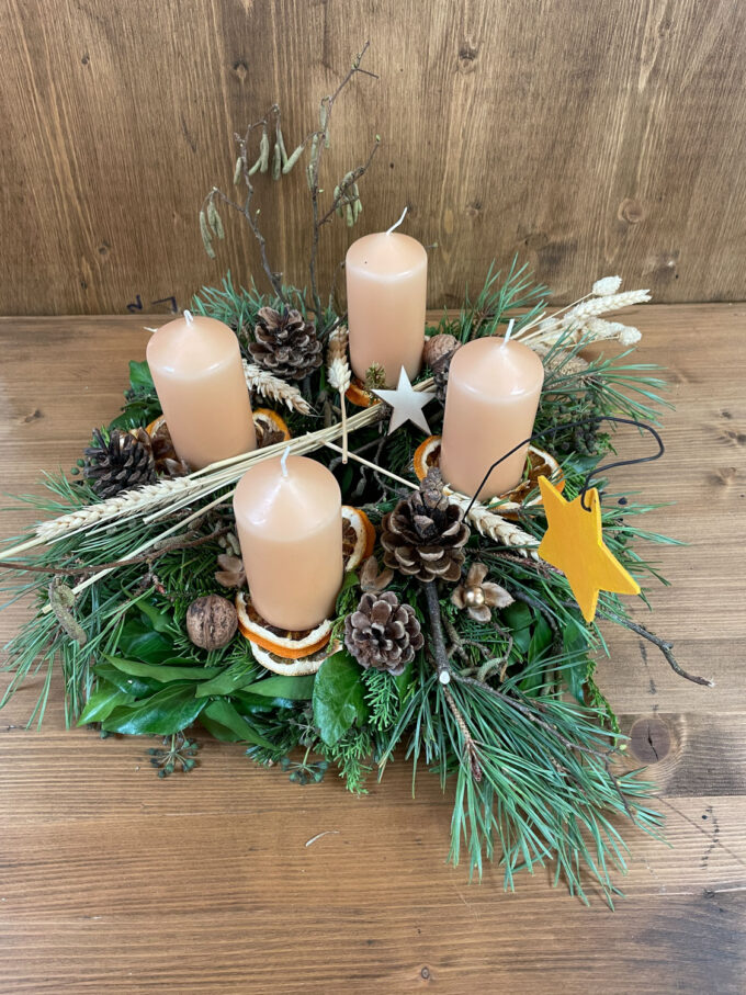 Adventskranz mit 4 Kerzen – Bild 3