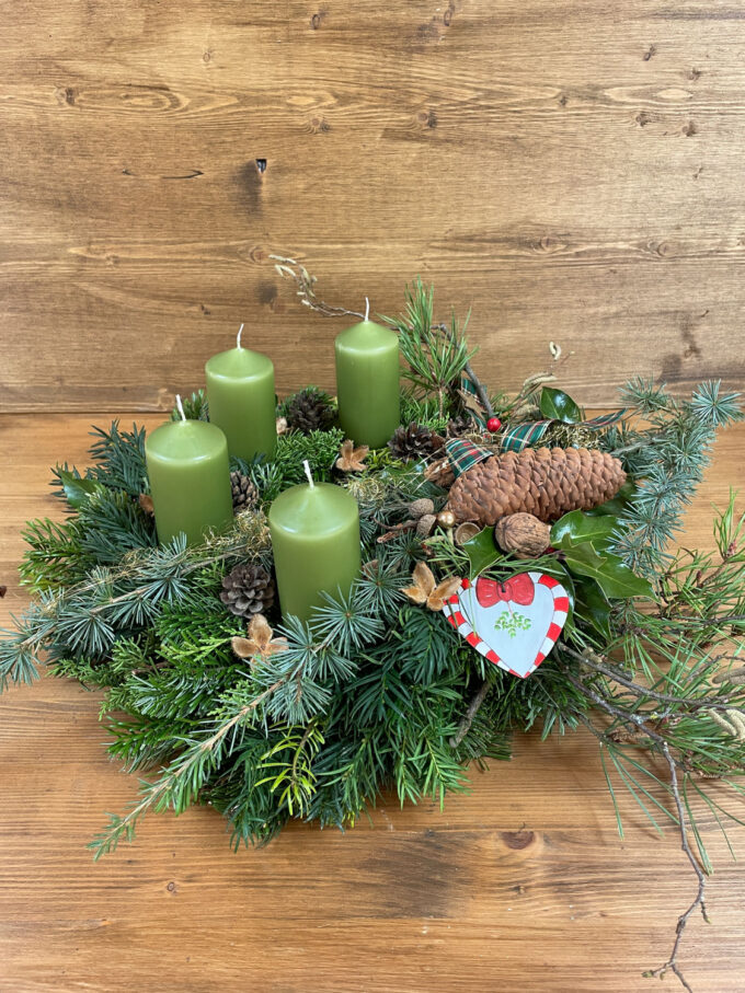 Adventskranz mit 4 Kerzen – Bild 4