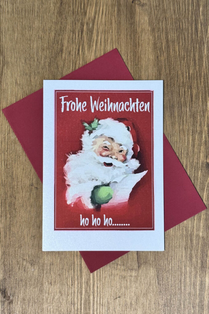 Weihnachtskarte "Ho-Ho-Ho Weihnachtsmann"